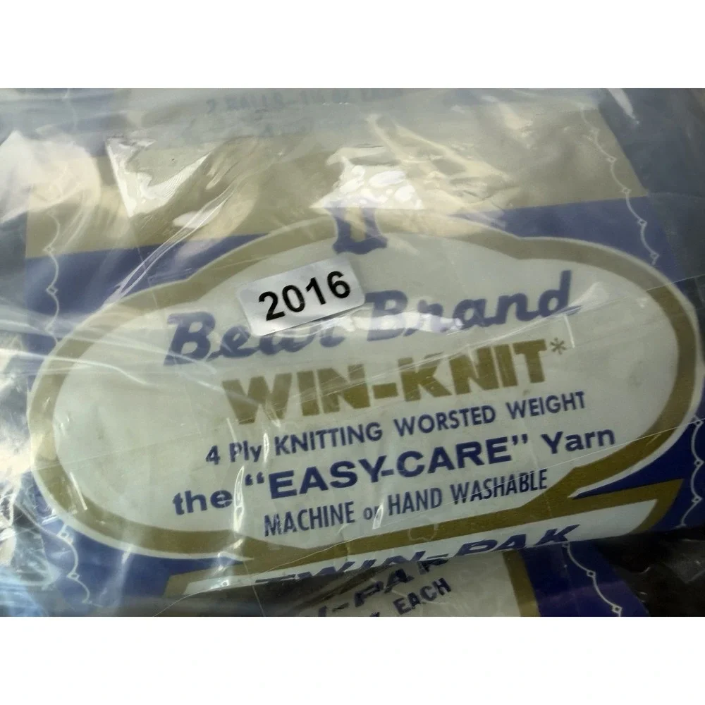 Bear Brand Win-knit Yarn 4 Ply Knitted Worsted Weight Black Lot Of 6 - 3 Oz Each